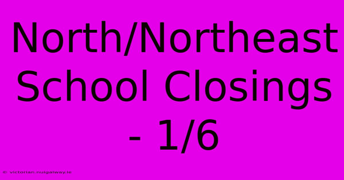 North/Northeast School Closings - 1/6