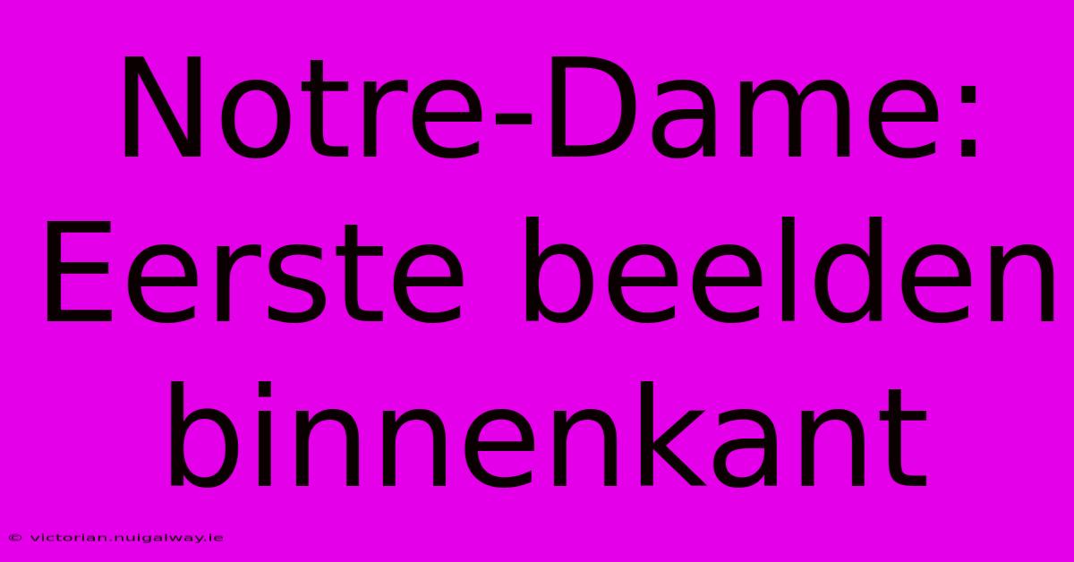 Notre-Dame: Eerste Beelden Binnenkant