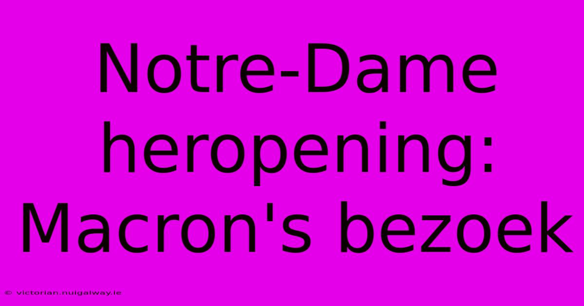 Notre-Dame Heropening: Macron's Bezoek