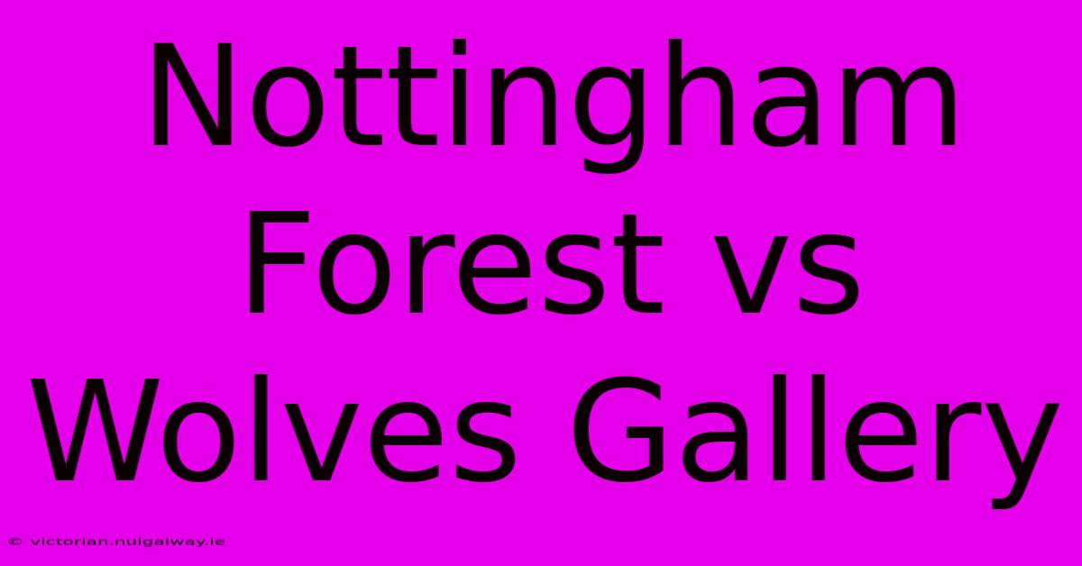 Nottingham Forest Vs Wolves Gallery