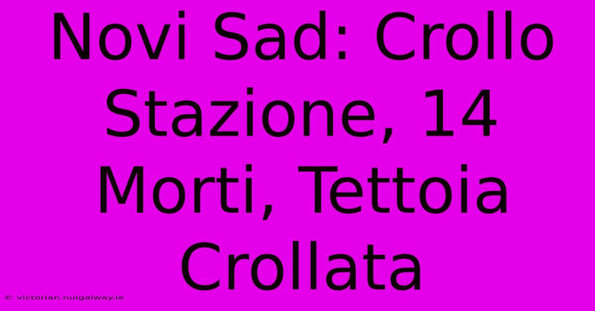 Novi Sad: Crollo Stazione, 14 Morti, Tettoia Crollata