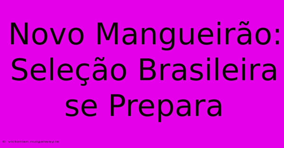 Novo Mangueirão: Seleção Brasileira Se Prepara