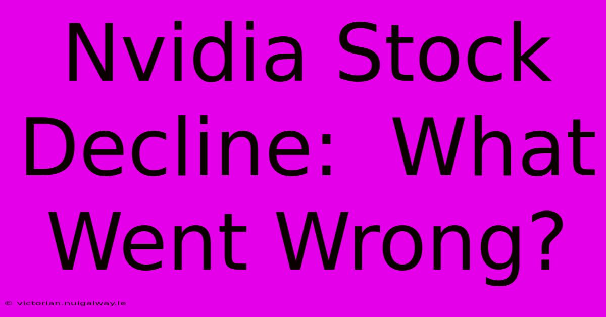 Nvidia Stock Decline:  What Went Wrong?