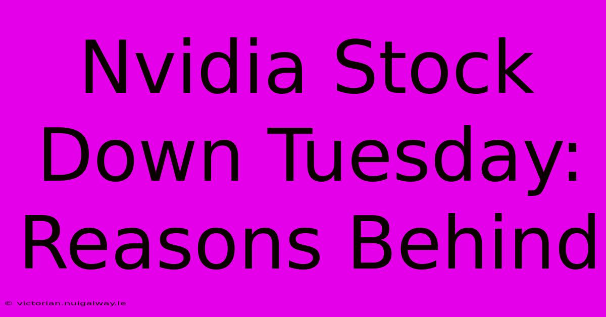 Nvidia Stock Down Tuesday: Reasons Behind