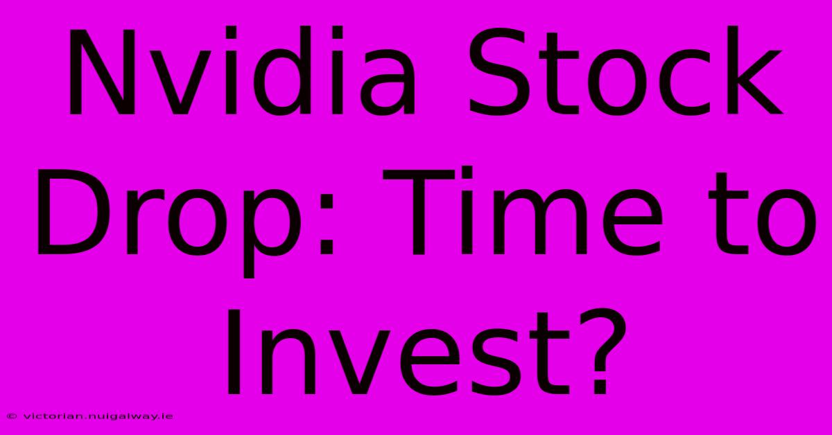 Nvidia Stock Drop: Time To Invest?