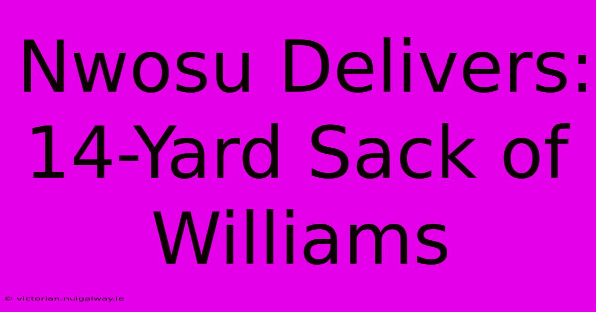 Nwosu Delivers: 14-Yard Sack Of Williams