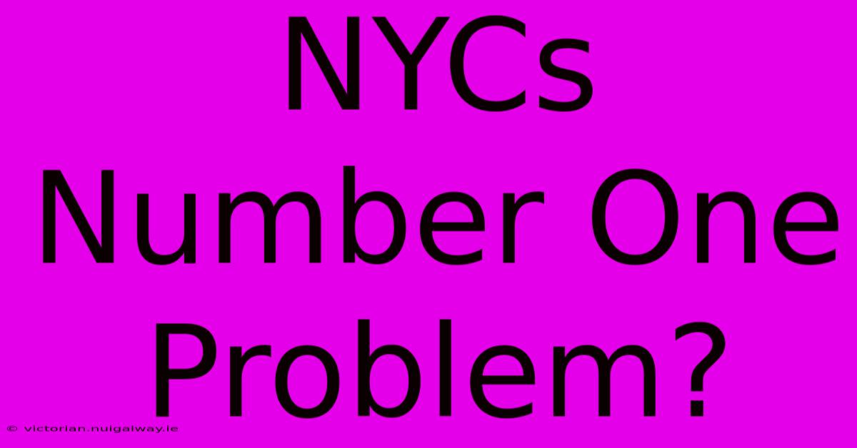 NYCs Number One Problem?