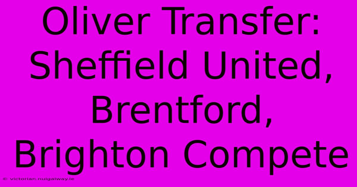 Oliver Transfer: Sheffield United, Brentford, Brighton Compete