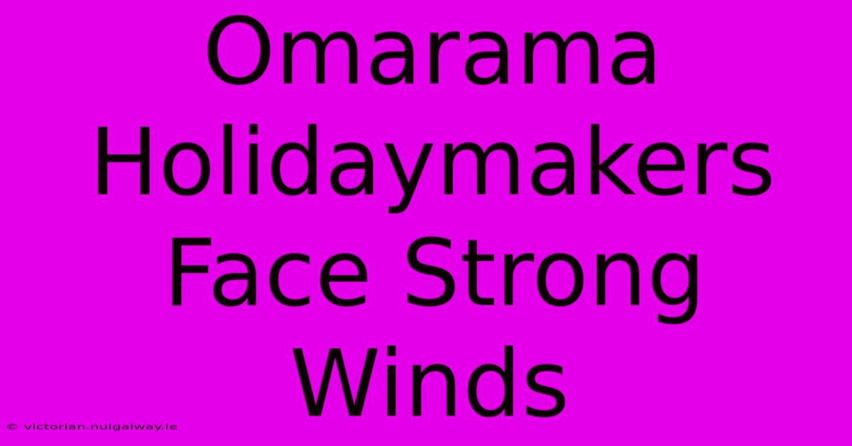 Omarama Holidaymakers Face Strong Winds