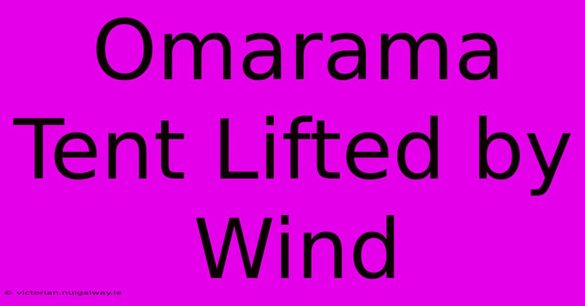 Omarama Tent Lifted By Wind