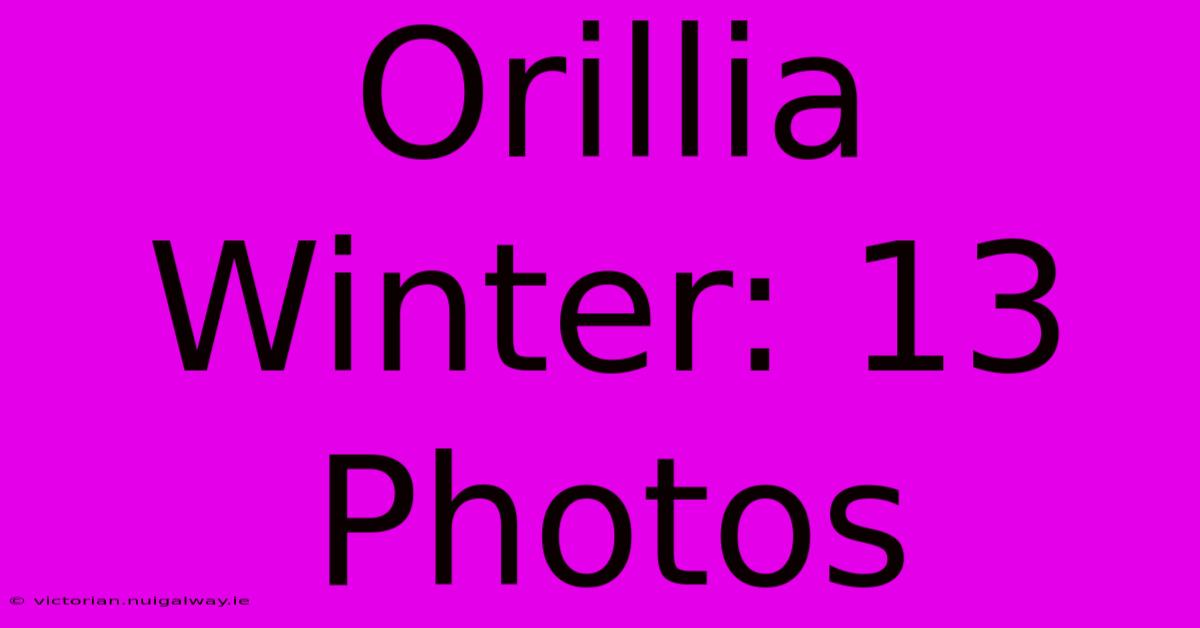 Orillia Winter: 13 Photos