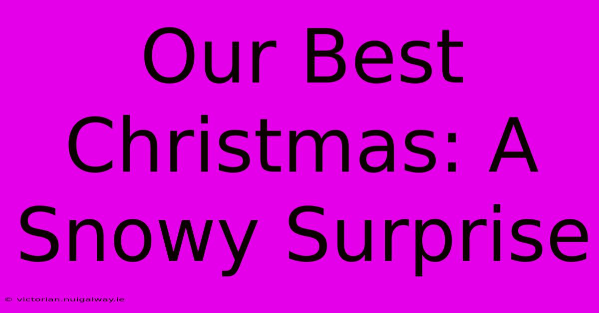 Our Best Christmas: A Snowy Surprise