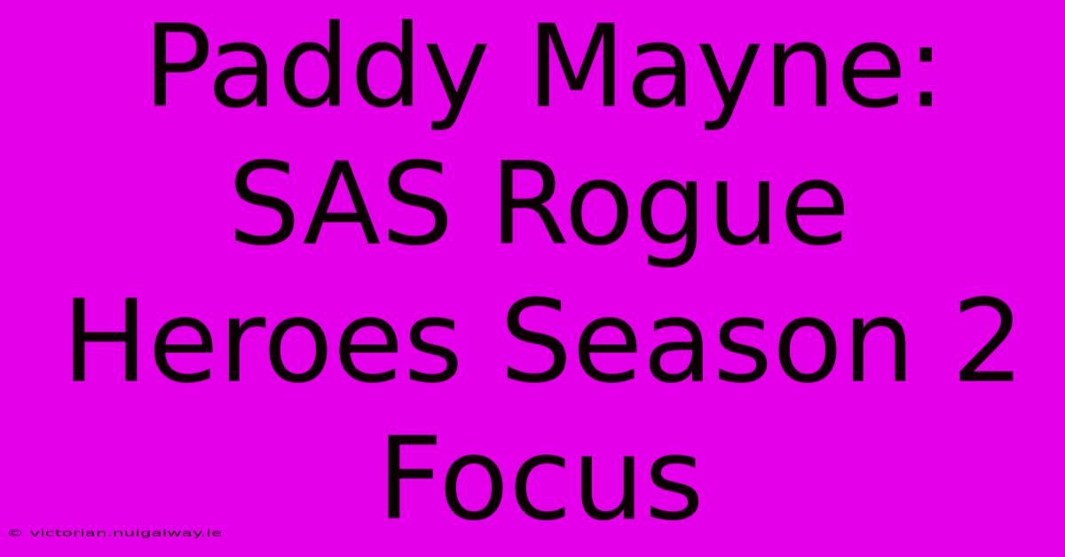 Paddy Mayne: SAS Rogue Heroes Season 2 Focus