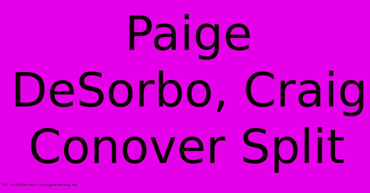 Paige DeSorbo, Craig Conover Split