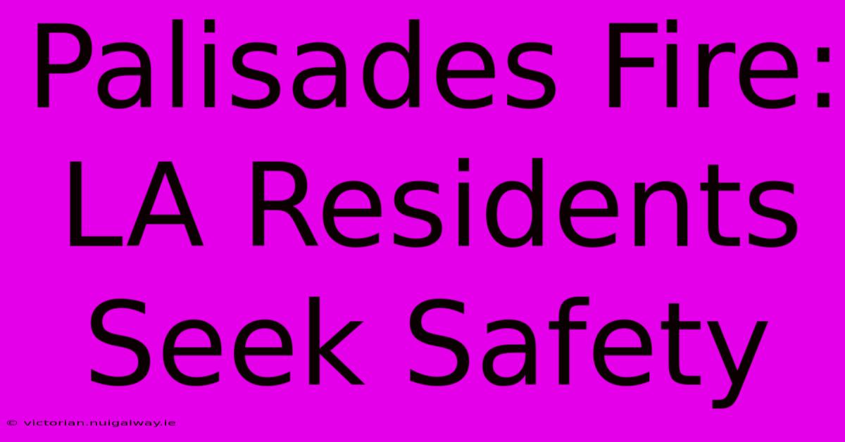 Palisades Fire:  LA Residents Seek Safety