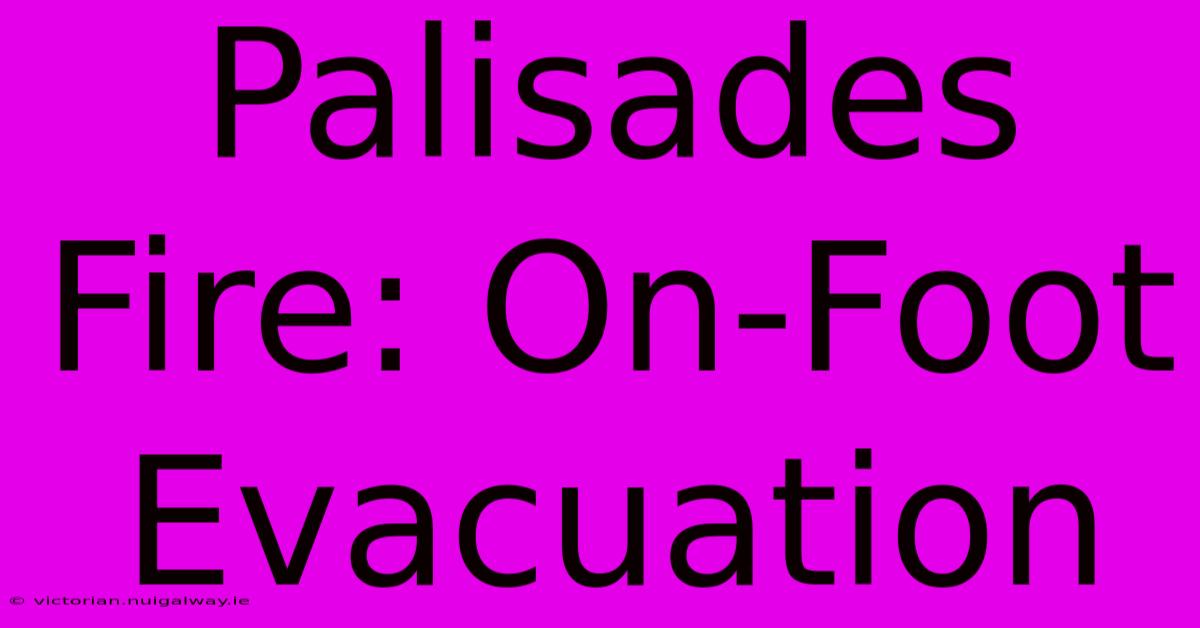 Palisades Fire: On-Foot Evacuation