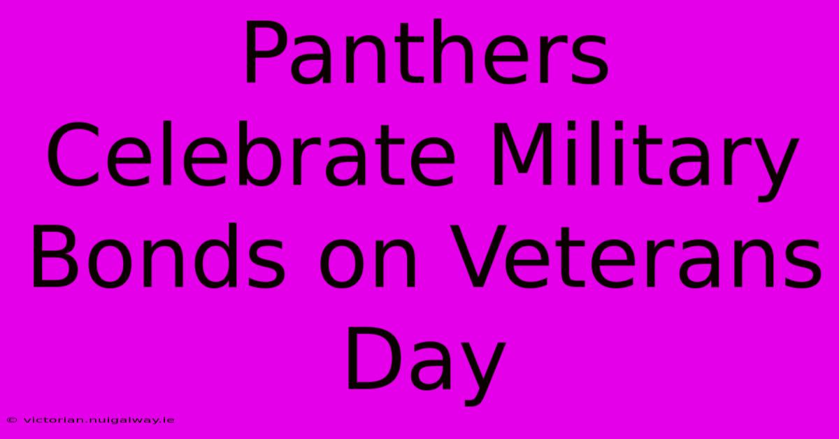 Panthers Celebrate Military Bonds On Veterans Day