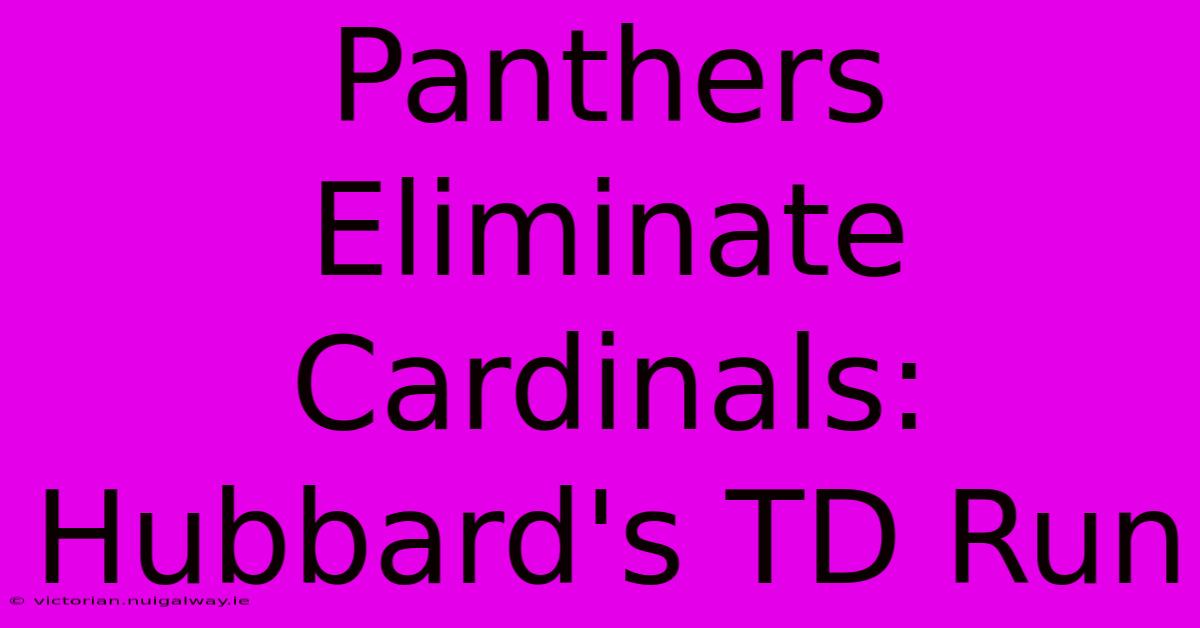 Panthers Eliminate Cardinals: Hubbard's TD Run