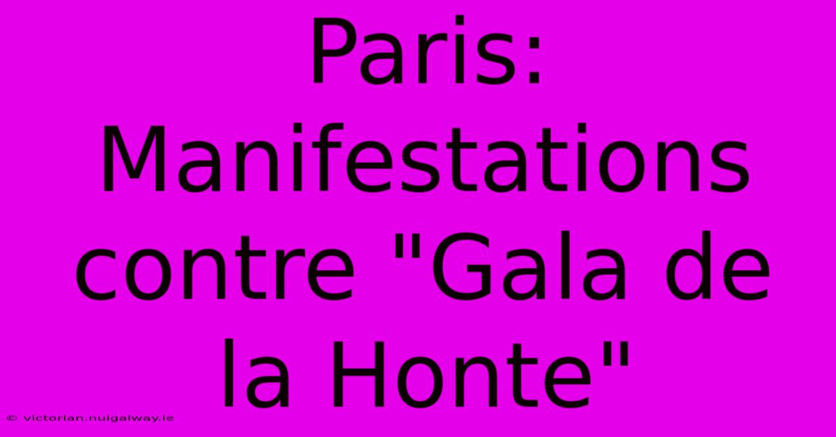 Paris: Manifestations Contre 