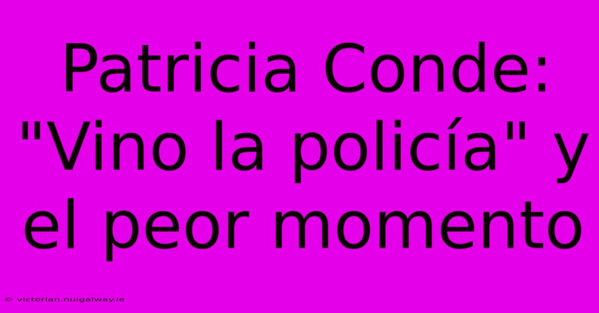 Patricia Conde: 