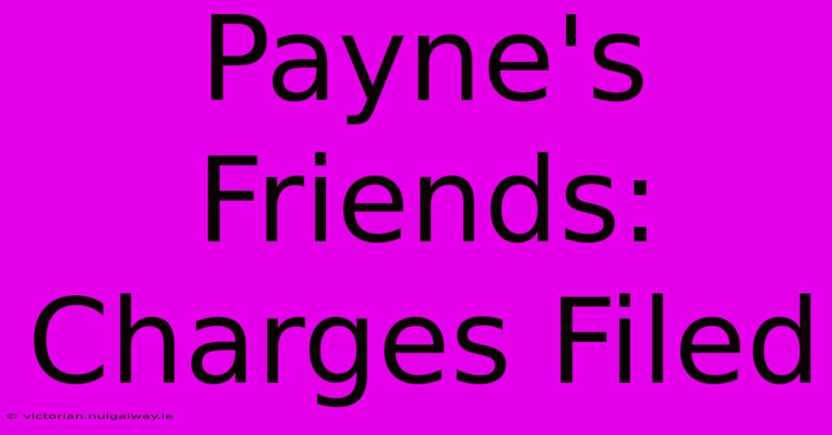 Payne's Friends: Charges Filed