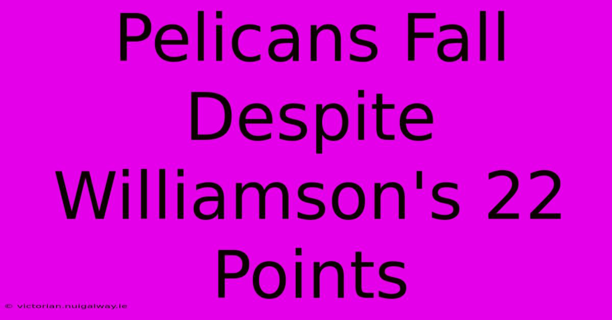 Pelicans Fall Despite Williamson's 22 Points