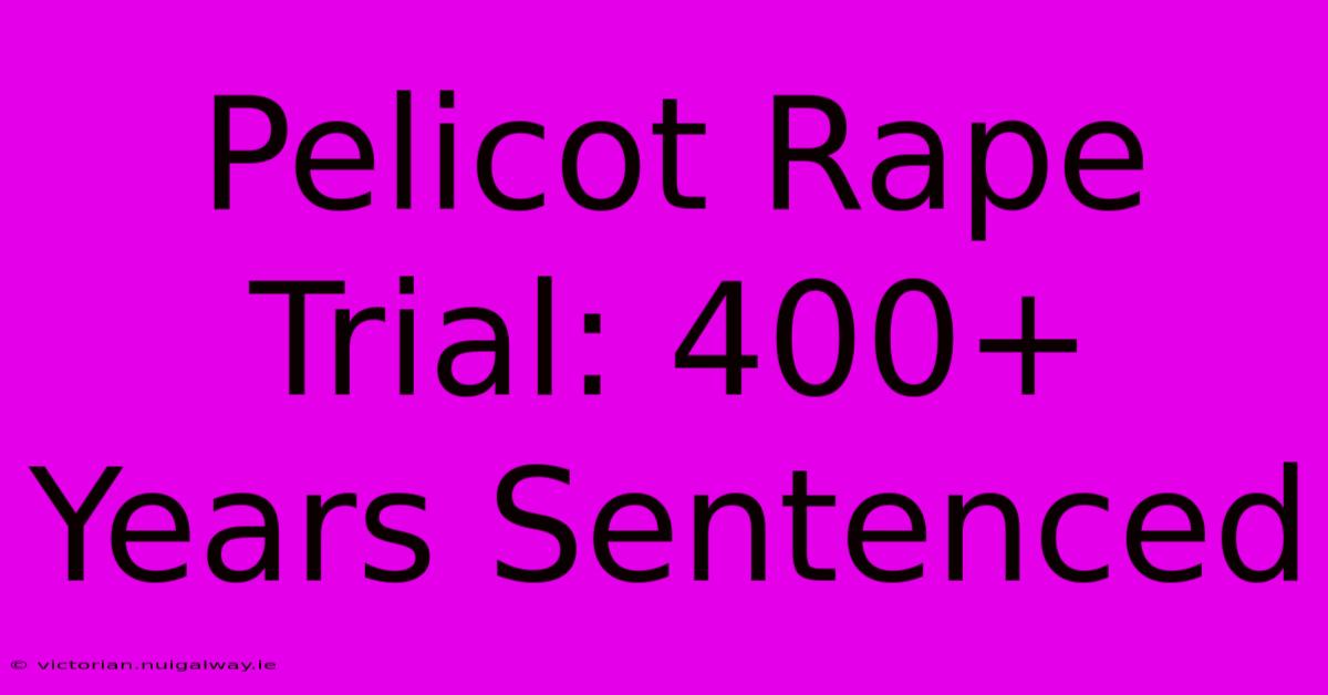 Pelicot Rape Trial: 400+ Years Sentenced