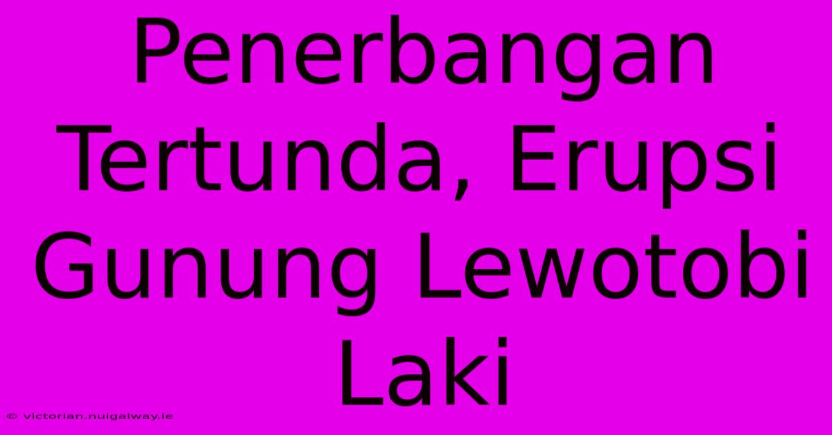 Penerbangan Tertunda, Erupsi Gunung Lewotobi Laki