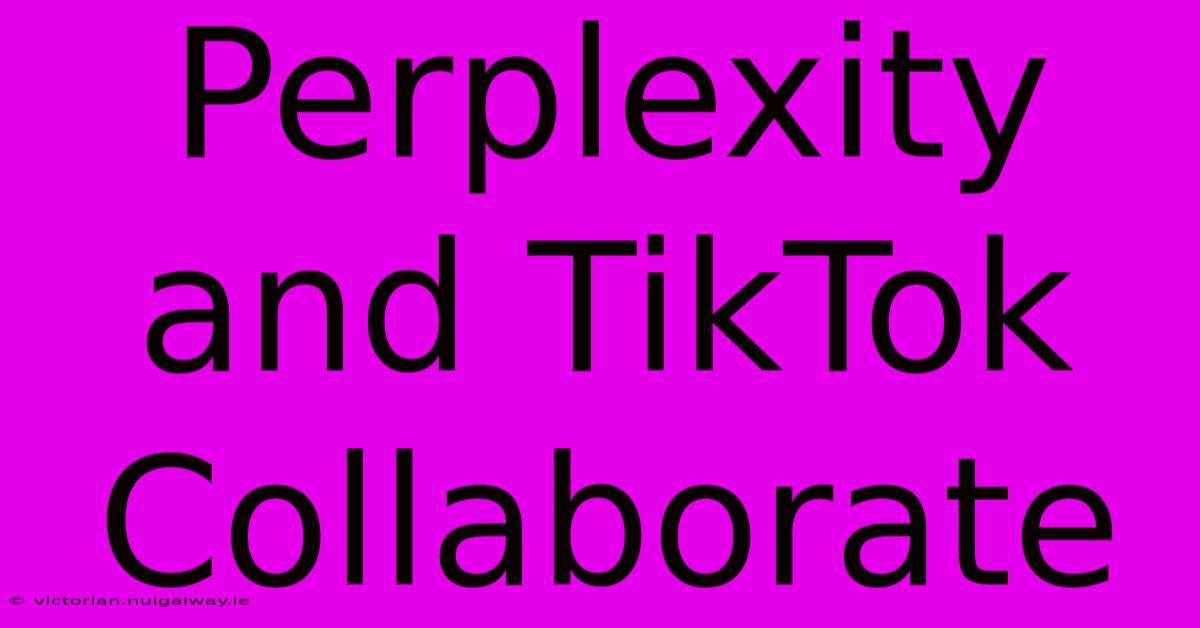 Perplexity And TikTok Collaborate