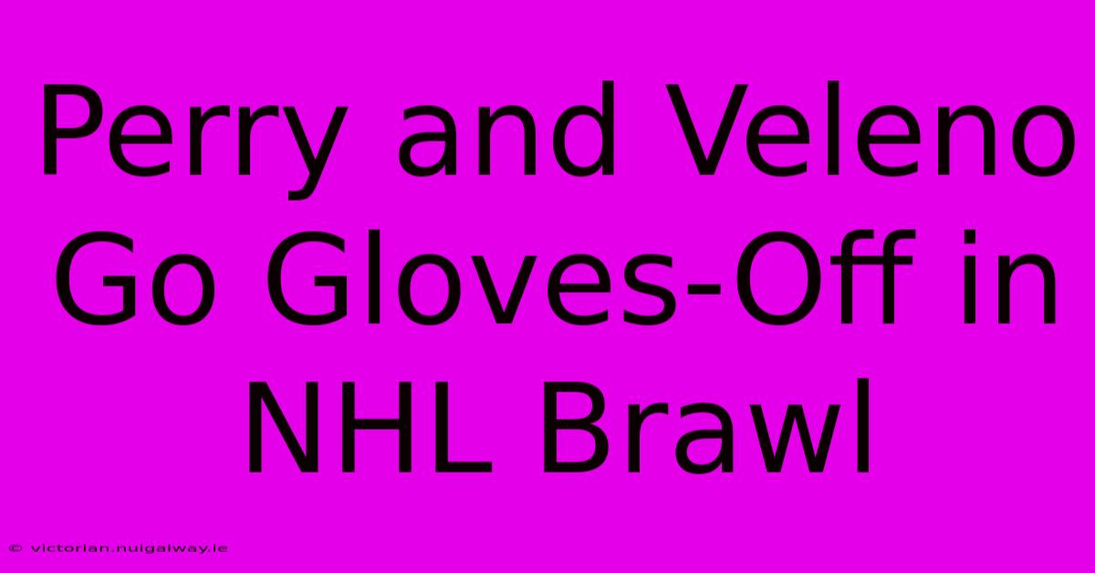 Perry And Veleno Go Gloves-Off In NHL Brawl