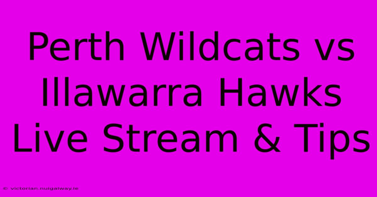 Perth Wildcats Vs Illawarra Hawks Live Stream & Tips