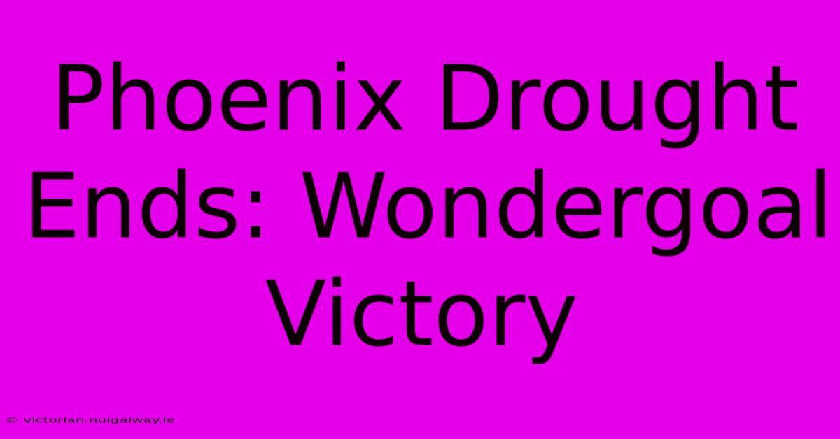 Phoenix Drought Ends: Wondergoal Victory