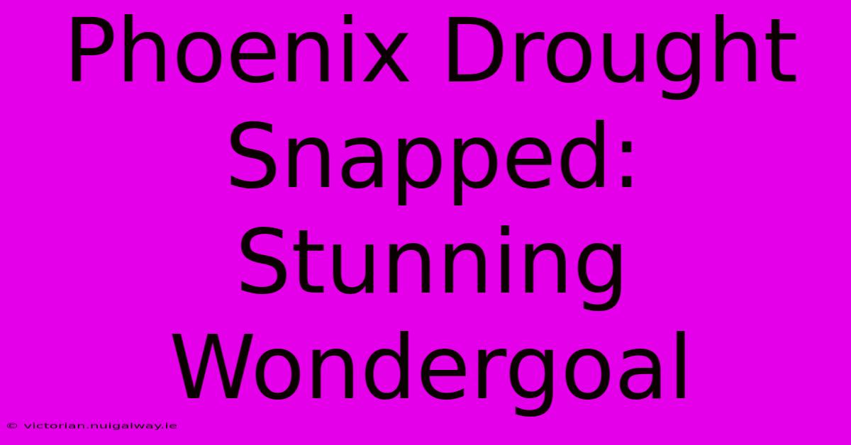 Phoenix Drought Snapped: Stunning Wondergoal