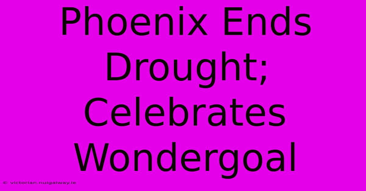 Phoenix Ends Drought; Celebrates Wondergoal