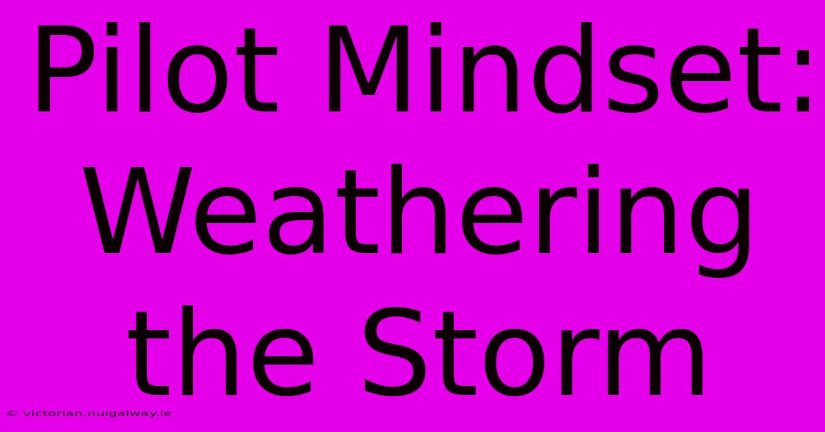 Pilot Mindset: Weathering The Storm