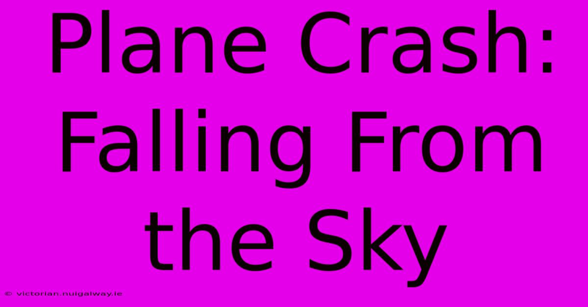 Plane Crash: Falling From The Sky