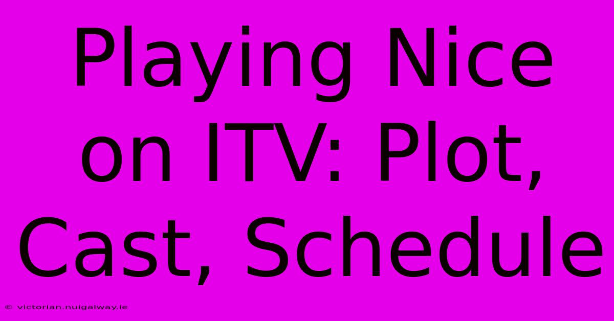 Playing Nice On ITV: Plot, Cast, Schedule