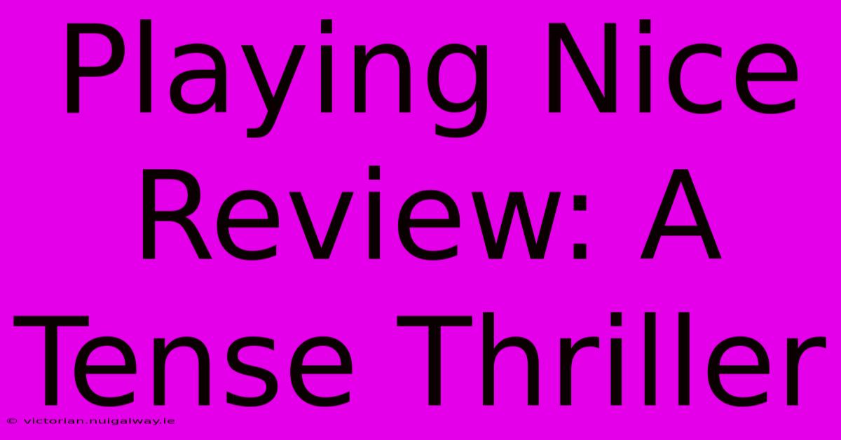 Playing Nice Review: A Tense Thriller