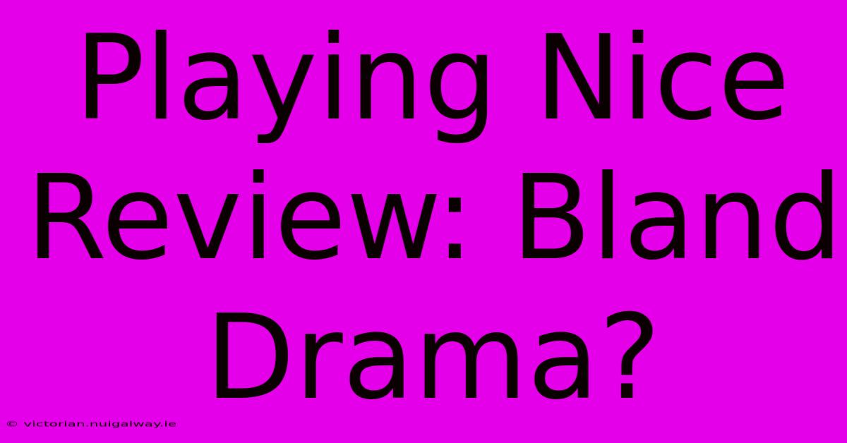 Playing Nice Review: Bland Drama?