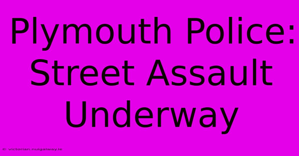 Plymouth Police:  Street Assault Underway