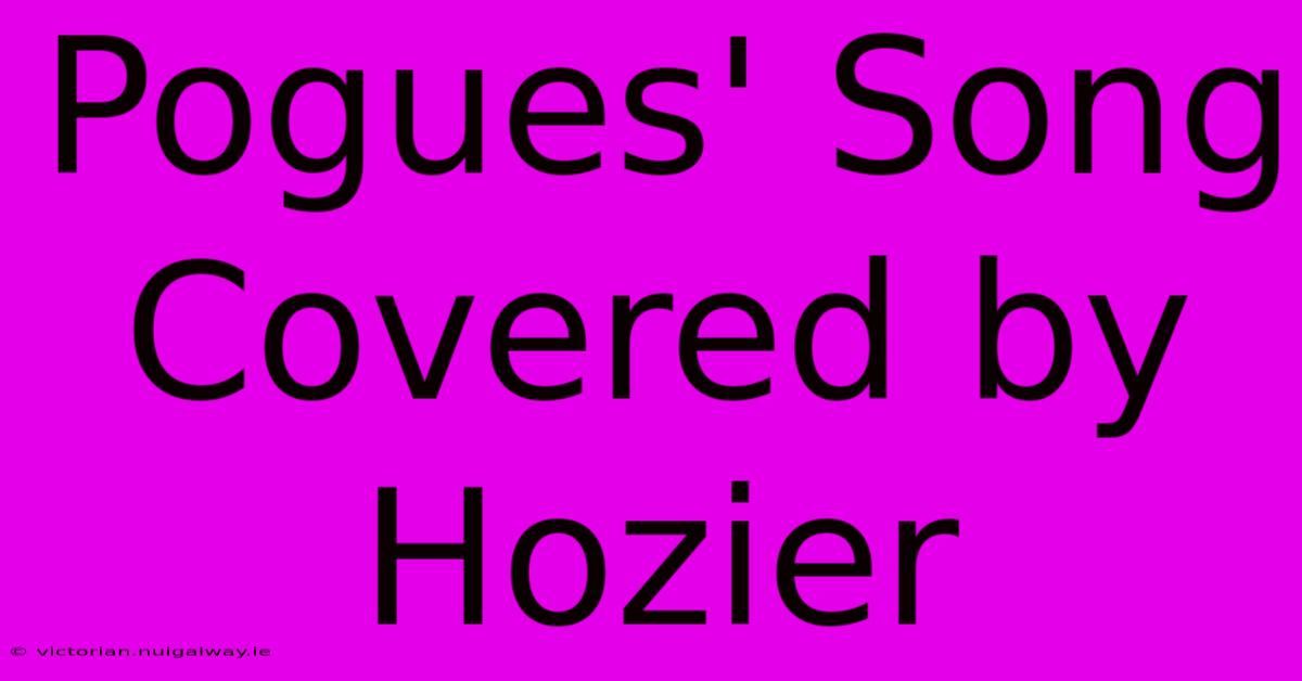 Pogues' Song Covered By Hozier