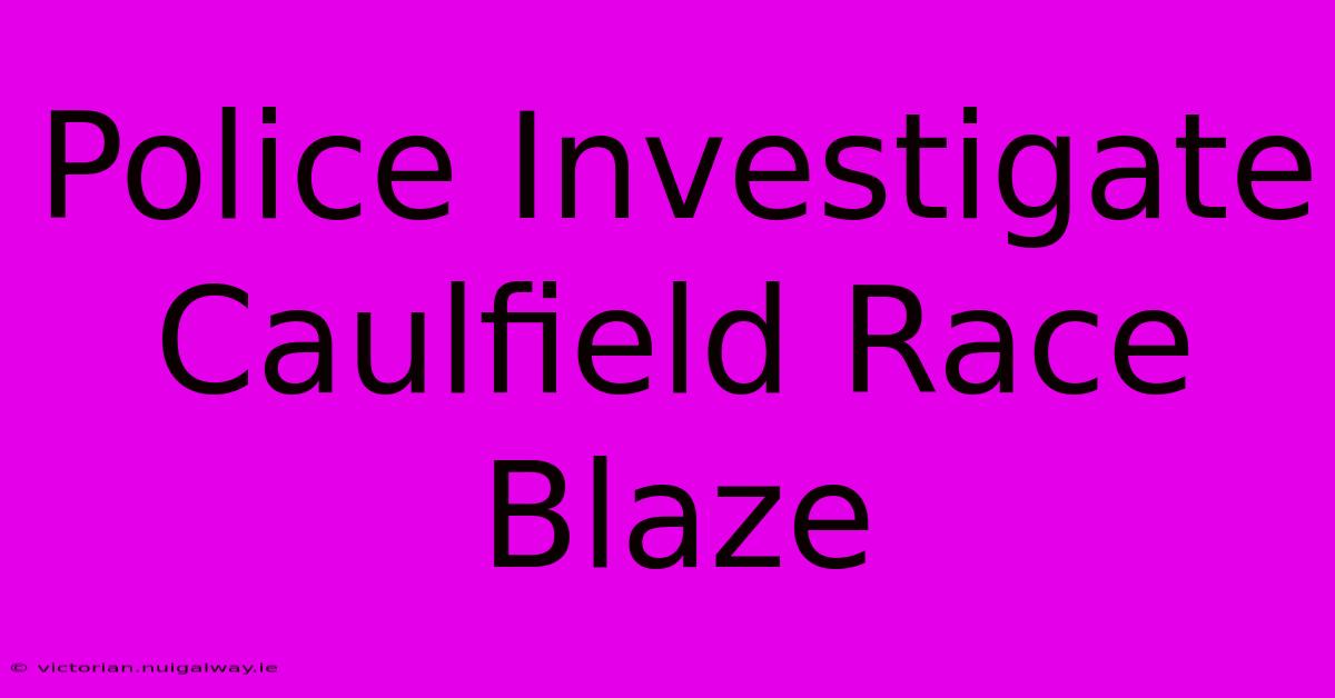 Police Investigate Caulfield Race Blaze