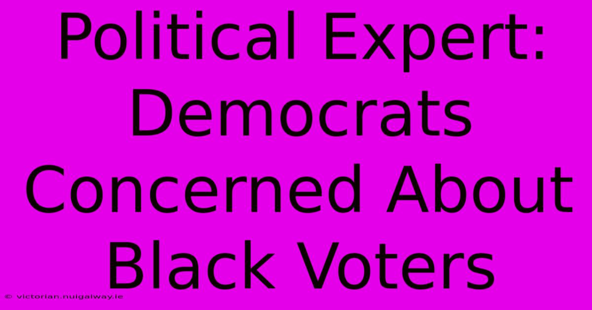 Political Expert: Democrats Concerned About Black Voters