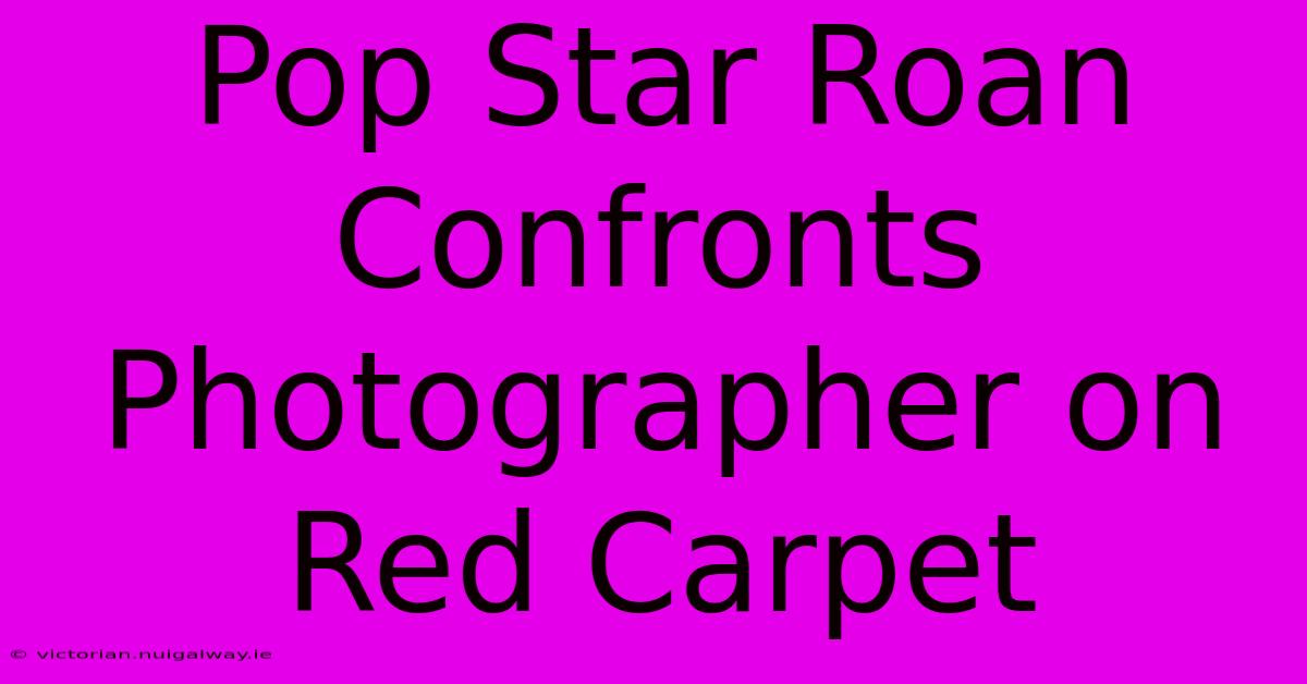 Pop Star Roan Confronts Photographer On Red Carpet