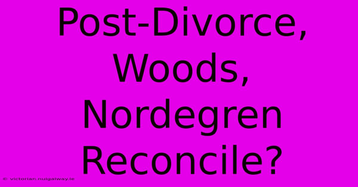 Post-Divorce, Woods, Nordegren Reconcile?