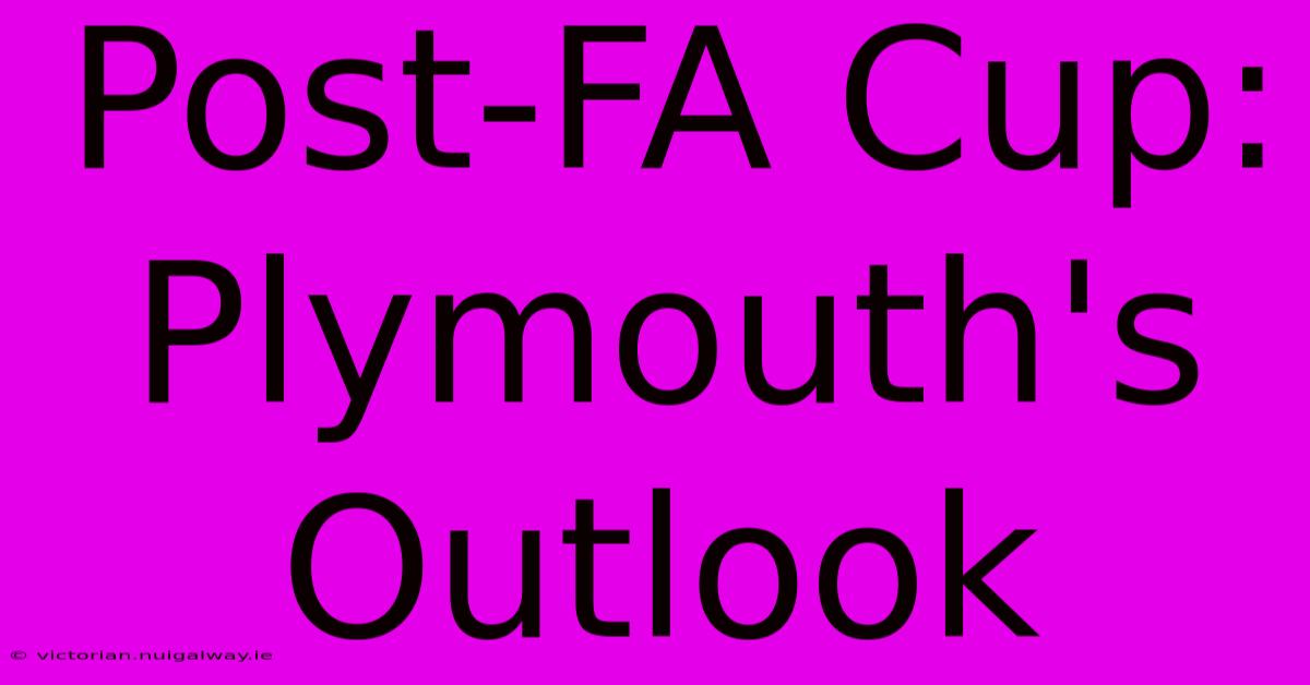 Post-FA Cup: Plymouth's Outlook