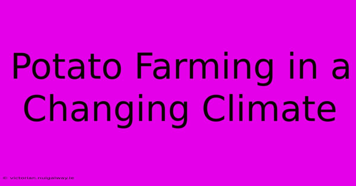 Potato Farming In A Changing Climate