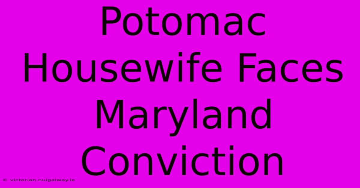 Potomac Housewife Faces Maryland Conviction