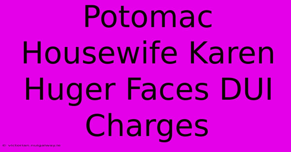 Potomac Housewife Karen Huger Faces DUI Charges