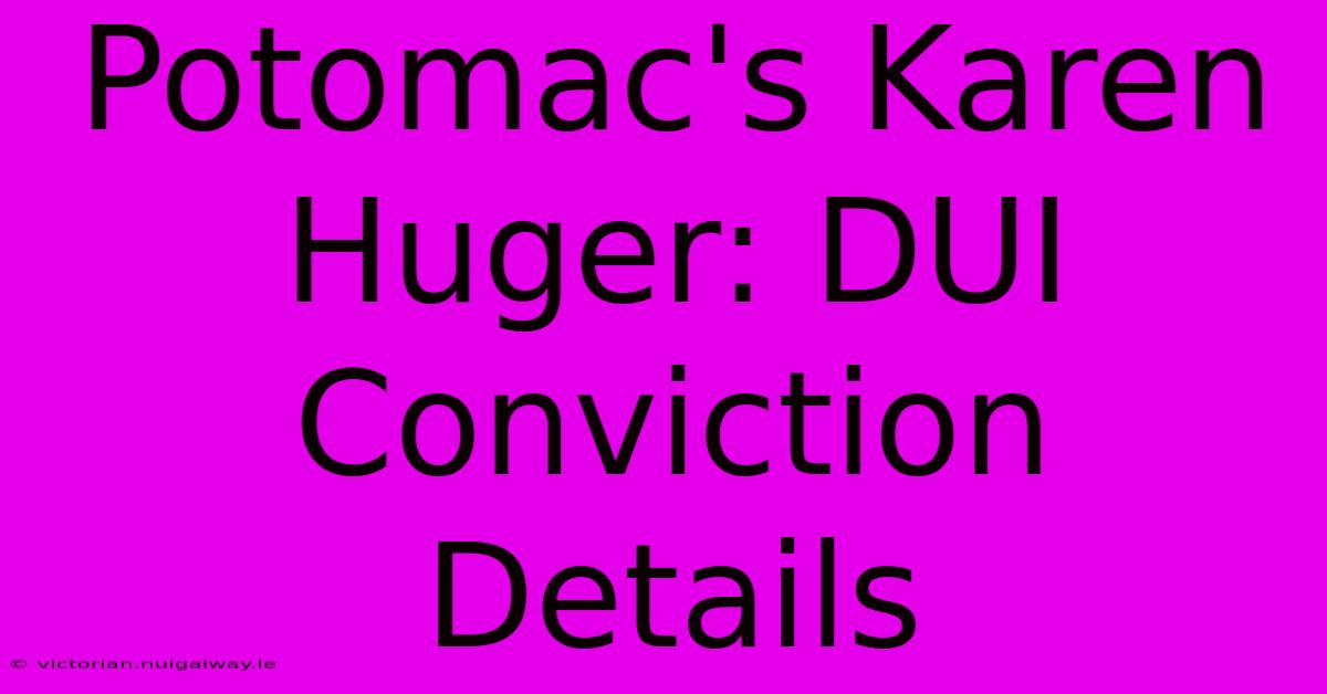 Potomac's Karen Huger: DUI Conviction Details